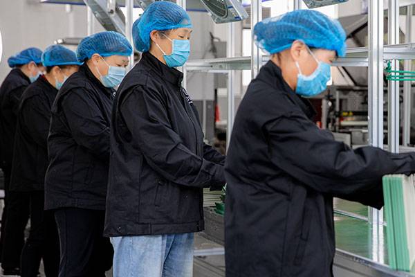 workers working on the production line